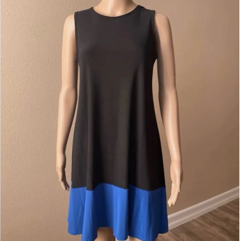 Tiana Black and Blue colorblock dress PL